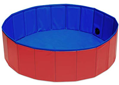 HELO Hundepool Faltbar - Robustes Planschbecken für Hund, Hundebad, Schwimmbecken, Hundeschwimmbad für Große Kleine Hunde Ø60/80/120/160 cm (R2 (80cm x 20 cm))