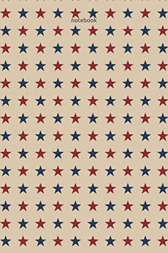American Flag Notebook: American Flag Stars Notebook (6 x 9) - 100 Pages