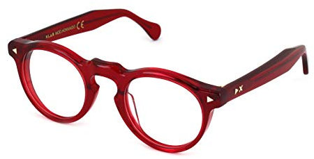 XLAB Hokkaido Brille, 47mm, Bordeaux Transparent, Blaulichtfilter, Unisex