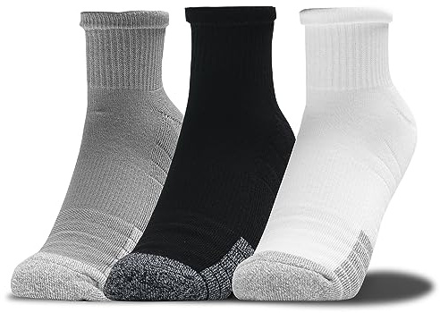 Under Armour Unisex Heatgear Quarter 3pk Mid Socks