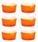 BigDean 6x Souffle-Förmchen 11 cm 290 ml - Orange - Ofenfeste Schalen aus Keramik - Schälchen für Creme Brulee - Mini Auflaufform Pastetenform