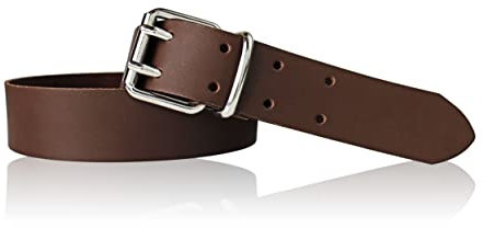 FRONHOFER Doppeldorn Arbeitsgürtel, echtes Leder, 2-Dorn-Schnalle, 18613, Größe:Körperumfang 120 cm/Gesamtlänge 135 cm, Farbe:Dunkelbraun