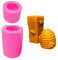 Honbay 3D-Silikonform für Bienenwachs, Kerzen, Bienenstock, für selbstgemachte Bienenwachs, Kerzen, Seife, Handlotion, 2 Stück