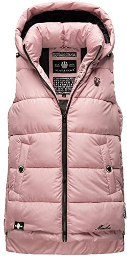MARIKOO Gilet matelassé pour femme B898, Rose poudré, S