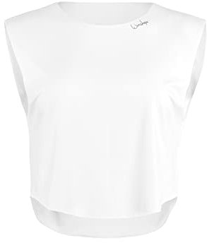 WINSHAPE Damen Light And Soft Cropped Top Aet115ls Yoga-Shirt, Ivory, S EU