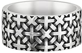 cai Herren Ring 925/- Sterling Silber Mattiert Silbergrau 132270839