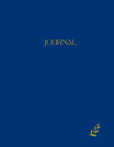 Journal: Elegant 400 Page Journal, 8.5x11 inch, Dark Blue Notebook, 200 sheets / 400 pages, Classic 400 Lined pages, College Ruled paper, Perfect bound, Soft Cover