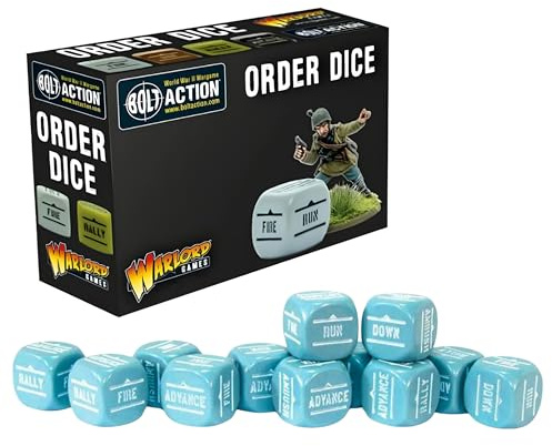 Blaue Bestellwürfel für Bolt Action von Warlord Games