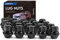 ZOFFI Dadi per ruota M12 x 1,5 nero, per la maggior parte delle ruote Ford Fiesta Focus Fusion, 20 pezzi, nero, estremità chiusa, M12 x 1,5 Lug Nuts