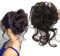 Haarteil haargummi mit haaren, Dutt Messy Bun Haarteil mit gummiband Braun Hochsteckfrisuren ponytail hair extensions haarteile (6A Braun)