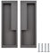 MOROBOR Zinc Alloy Flush Pull Handles, 2pcs Embedded Sliding Door Handle with Hidden Screws, Modern Simple Door Pull Handle for Sliding Barn Drawer Cupboard Wardrobe (Matte Grey)