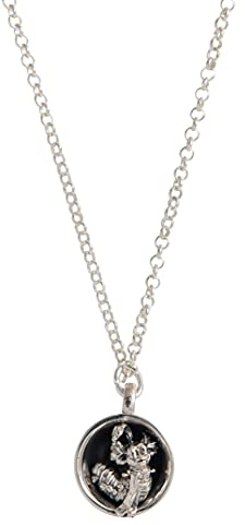 Sterling Silver Labyrinth Worm in a Cup Necklace