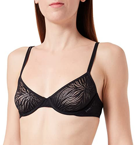 Calvin Klein Sujetador de Media Copa Mujer Unlined elástico, Negro (Black), 100D