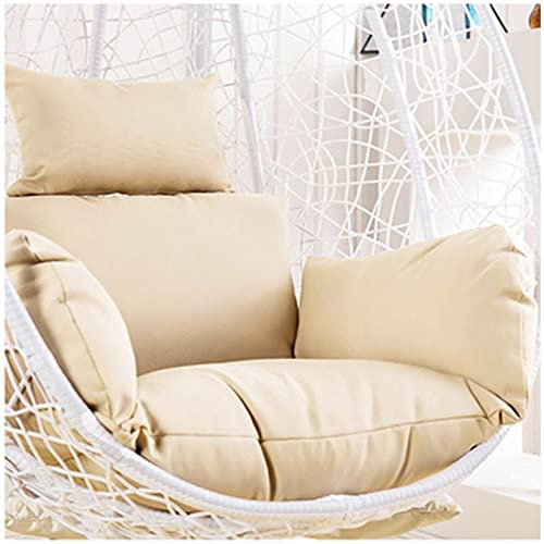 PJDDP Kissen für Hängesessel Sitzkissen - Auflagen Polster für Rattan Hängeschaukel Hängestuhl Outdoor Indoor,Beige