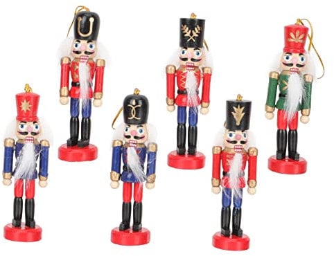 Veemoon Weihnachten Nussknacker Ornamente Holz Nussknacker Figur Set für Jungen und Mädchen