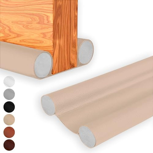 HOGARLAX® Burlete Puerta Entrada, Burlete Bajo Puerta, Burletes para Puertas Exterior e Interior, Aislante Térmico Frío y Calor, Aislante Acústico, Impermeable, Adaptable hasta 93cm (1, Beige)