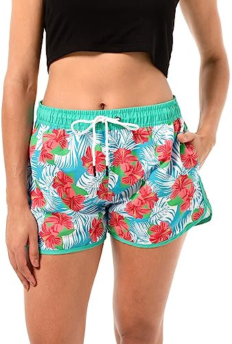 riemot Pantaloncini Mare Donna Asciugatura Rapida – Costume Piscina con Fodera in Rete, Vita Elastica e Tasche, Perfetti Costumi da Bagno per Spiaggia, Vacanze e Sport Acquatici, L