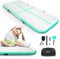 Kayman Tumbling Mat 300x100x10cm PVC Material, Inflatable Gymnastics Mat for Kids Includes Pump, Repair Kit & Storage Bag, Tumble Mat for Gymnastics, Tumbling, Cheerleading, Water, Dance,Yoga(Teal)