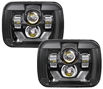 Nebelscheinwerfer 2pc 5x7 7x6 Zoll -Scheinwerfer Für Jeep Wrangler YJ Cherokee XJ Comanche MJ GMC - Rechteckig Versiegelt Hallo Abblendlicht