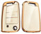Juttzzei Autoschlüssel Hülle Vw for Vw Golf 7 Ateca Arona MK6 MK7 Polo Jetta Fabia Tiguan Touran Toledo Skoda Seat Leon Ibiza Octavia Schlüsselhülle, TPU Vw Polo Key Cover - 3 Tasten (Weiß)