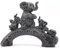 Irayin Elefanten Deko, Elefant Statue Figure, Skulptur als Deko Symbol für Freude in der Familie, Elefanten Dekoration für Büro, Wohnzimmer, Bücherregal, Schlafzimmer - Schwarz