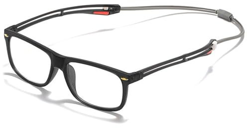 MAGIMODAC Damen Herren Lesebrille Blaulichtfilter Haltbar Verstellbar Lesehilfe Sehhilfe Lesebrillen Schwarz 2.50