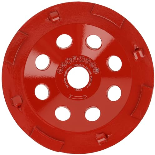 PRODIAMANT PKDS Diamant-Schleiftopf 150 mm x 22,2 mm 4 PKDs mit Stützsegment für Beschichtungen Farben Kleber und Putz