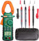 Digital Clamp Meter, Auto Ranging AC/DC Clamp Meter, Current Measuring Device with Test Lead, Battery and Crocodile Clips for AC/DC Voltage Current Resistance Capacitance