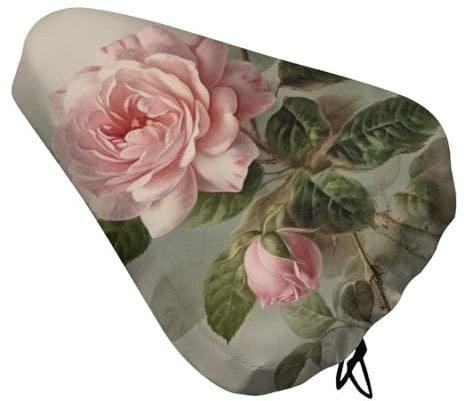 LFDSYEOQ Fahrradsitzbezug Vintage Rose Mountainbike Sitz Regenschutz Schutzkissen Sattelbezug