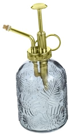 BEBEMOKO Vintage Glass Watering Can Spray Bottle Garden Watering Tool for Houseplants and Potted Plants for Indoor and Outdoor Use