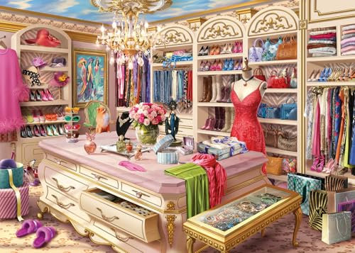 Ravensburger Wigwam Studios The Coveted Closet, 1000-teiliges Puzzle, Boutique-Garderoben-Erlebnis, perfekte ineinandergreifende Passform, umweltfreundliche Materialien