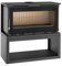 FM - Poele a bois sur bucher, avec turbines axiales - Noir - Made in Spain
