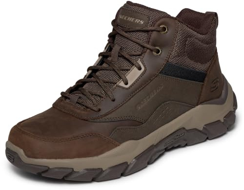 Skechers Santoro Hopkins Bottes de randonnée pour homme, Maille synthétique en cuir cacao, 44 EU
