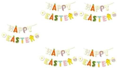 Toyvian 10 Sets Osterdeko Weihnachtsdeko Neon Kit Girlanden Geburtstagsdeko Banner Blumengirlande Ornamentgirlande Für Kamin Ostern Heimdeko Osterfahne Papier