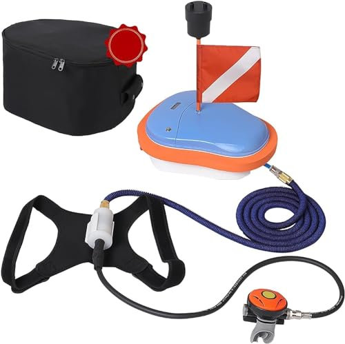 DGLUYUDV Sistema de Buceo, Sistema de Buceo Recargable Respirar bajo el Agua de Regulador Respiración 7m, Llevar en el avión Ventilador de Buceo electrico para Buceo recreativo y Pesca