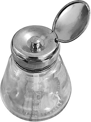 Mikinona Nail Polish Remover Bottle Pumping Function Glass Material Liquid Storage Capacity for Salon Home Manicure Use for Storing Alcohol Nail Varnish Liquid