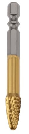 LT Easiyl Broca Cónica Rotativa de Carburo de 1/4 con Vástago Hexagonal de Doble Acanaladura Broca para Amolar Madera Tallado Rectificado de Metales