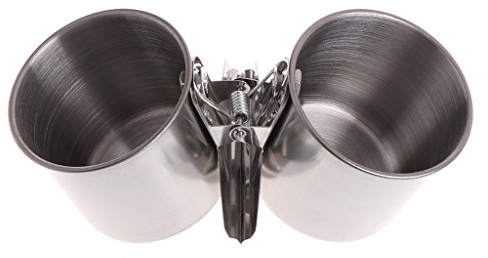 Tazas de alimentación para pájaros con abrazadera, cuencos de acero inoxidable para alimentos y agua para pájaros pequeños, cacatúa, periquito, loros, juguete para loros pequeños, pájaros grandes