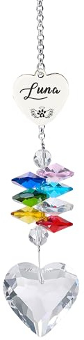 EDSG Personalised Rainbow Bridge Pet Loss Gifts, Pet Memorial Suncatcher Gifts, Crystal Suncatcher Rainbow Bridge, Sympathy Gift Memorial Bereavement Gifts for Dog Cat (Design 1)