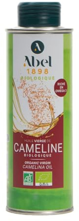 Abel 1898 Huile Spécaile Wok 1L/Bidon, Huile d'Avocat 500ml/Bidon, Vierge de Cameline BIO 250ml/Bidon, de Chanvre Vierge BIO 250ML/Bidon (1 bidon, Huile vierge cameline BIO)