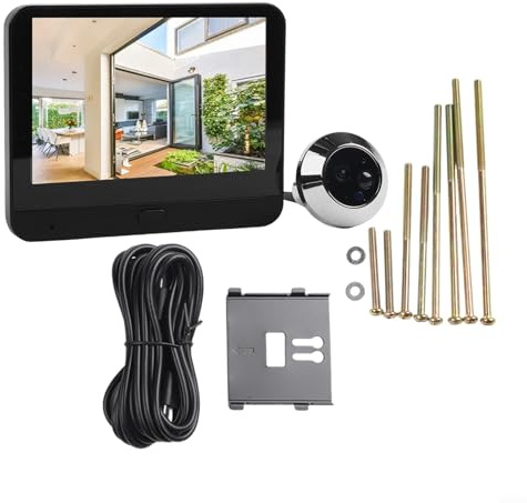 Sandyseptember Video Doorbell With 2 4G WiFi For Apartments, Featuring 4 3 Inch Display And Comprehensive Security Features