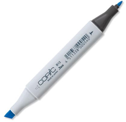 COPIC Classic Marker Typ B - 12, Ice Blue, professioneller Layoutmarker, mit einer breiten und einer feinen Spitze