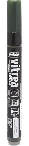Pebeo Vitrea 160-Glass Paint Glossy Marker, Sandalwood Green
