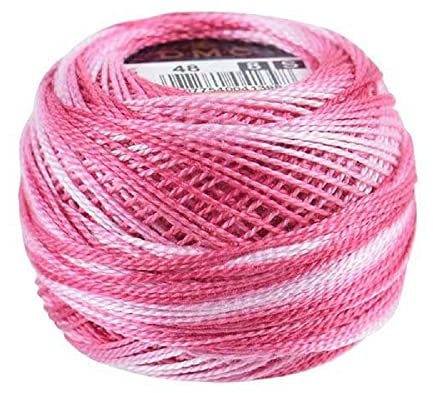 DMC 116 8-48 Pearl Cotton Thread Balls, Variegated Baby Pink, Size 8