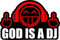 NetSpares 1 x Aufkleber God is a DJ Shocker Autoaufkleber Sticker Tuning Turbo Fun Gag Dub