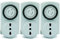 Electraline 3333 Kit 3 pezzi, Programmatore Timer meccanico giornaliero, 3680 W, 250 V, Set di 3
