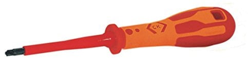 C.K Dextro VDE Modulo Electrical Screwdriver MOD1 x 80mm, PZ/SL Plusminus, Electricians Insulated Terminal MCB Screwdrivers, 10,000v, Precision Grip Tip, Fuse Board Screw Driver, Hand Tools T49145-1