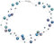Bling Jewelry Sfumature Di Grigio Blu Multi Filo Di Pesca Linea D'Acqua Dolce Coltivato Collana Di Perle Illusione Per Le Donne Matrimonio Damigella D'Onore Formale Partito