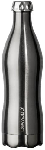 Dowabo Metallic Silver Isolierflasche, 750 ml