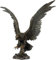 Figur Adler mit ausgebreiteten Schwingen bronziert Aufstellfigur Raubtier Vogel